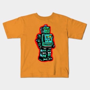 Little Toy Tin Robot Illustration Kids T-Shirt